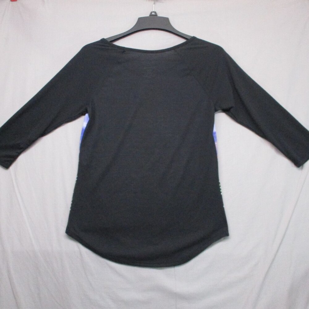 Marilyn Monroe Raglan Quarter Sleeve Top Black & Purple Women Size | L - Picture 8 of 9